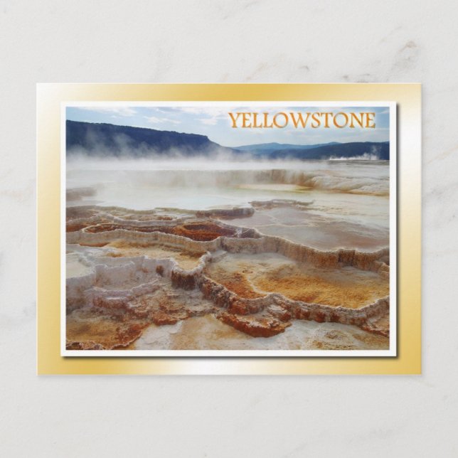 Postal Mammoth Hot Springs, Parque Nacional Yellowstone (Anverso)