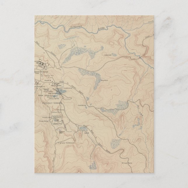 Postal Mammoth Hot Springs y los alrededores 2 (Anverso)