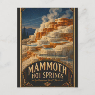 Postal Mammoth Hot Springs Yellowstone Park vintage 