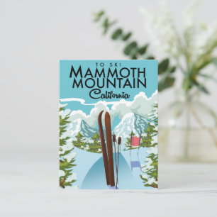 Postal Mammoth Mountain California para esquiar