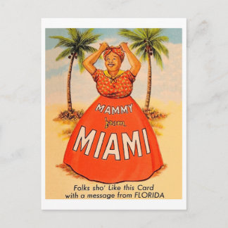 Postal Mammy de Miami, divertido vintage