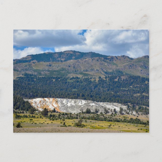 Postal Mamut Hot Springs, Yellowstone, Wyoming (Anverso)
