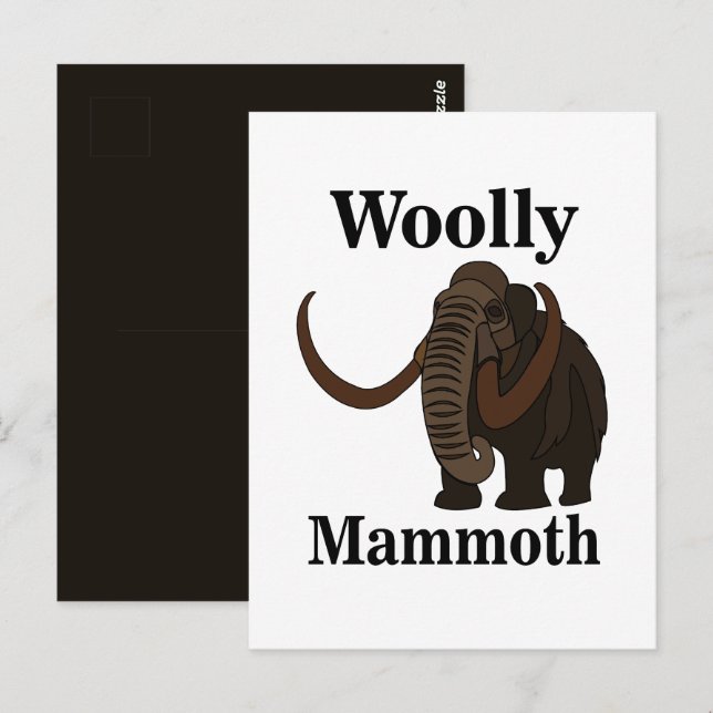 Postal Mamut Lanudo  (Anverso / Reverso)
