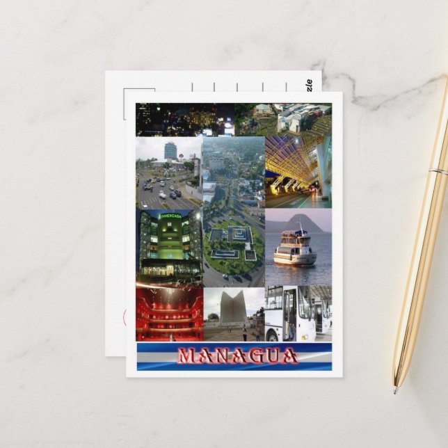 Postal Managua - Nicaragua - Mosaico - (Anverso/Reverso In Situ)