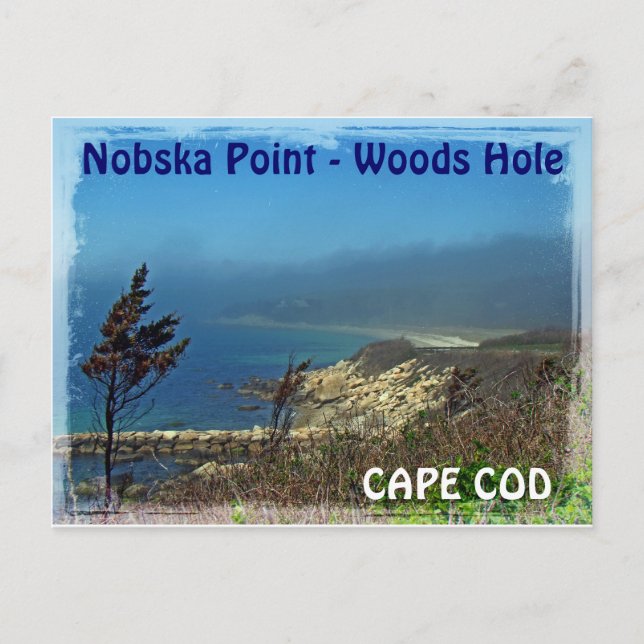 Postal Mañana brumosa en Nobska Point - Cape Cod MA (Anverso)