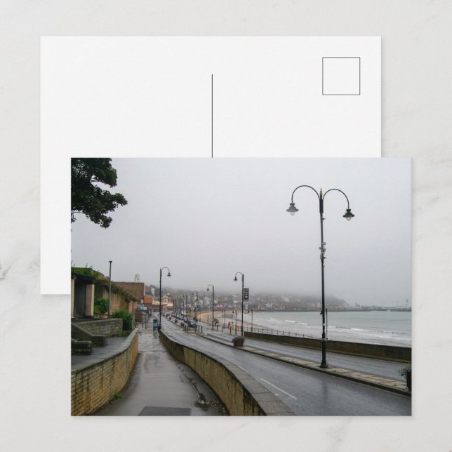 Postal Mañana brumosa en Scarborough (Anverso / Reverso)