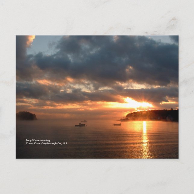 Postal Mañana de invierno (Anverso)