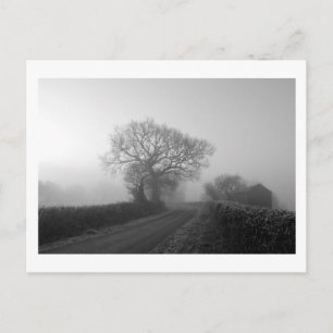 Postal Mañana de Invierno Misty: Cheshire, Inglaterra