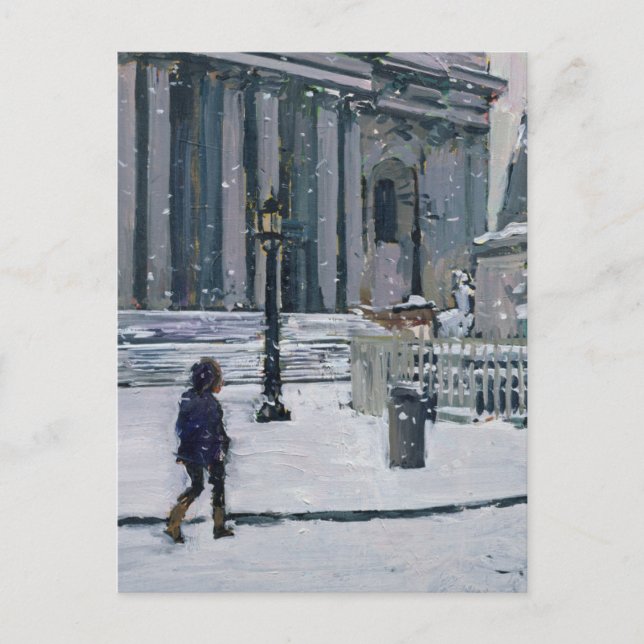 Postal Mañana de nieve Catedral de San Pablo 2009 (Anverso)