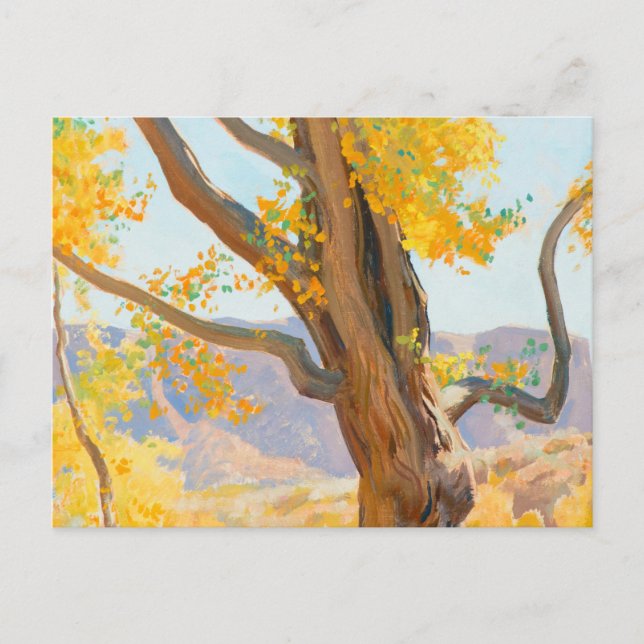 Postal Mañana de octubre de 1940 por Maynard Dixon (Anverso)