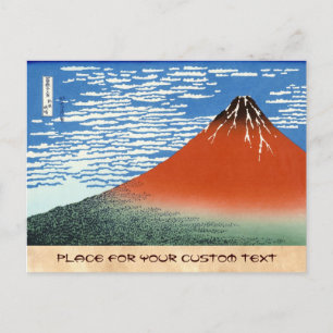 Postal Mañana despejado por el viento del sur de Fuji Roj