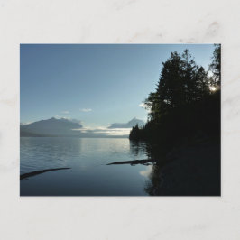 Postal Mañana en el lago McDonald en el Parque Nacional G