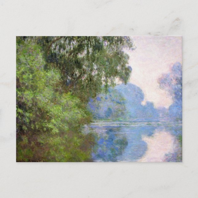 Postal Mañana en el Sena cerca de Giverny Claude Monet (Anverso)