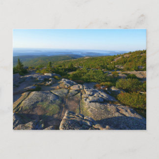 Postal Mañana en la cima de la montaña Cadillac en Acadia