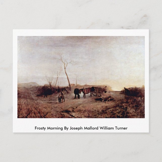 Postal Mañana Fría Por Joseph Mallord William Turner (Anverso)