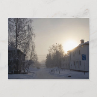 Postal Mañana siberiana nevada