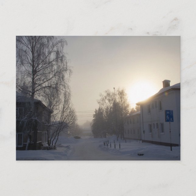 Postal Mañana siberiana nevada (Anverso)