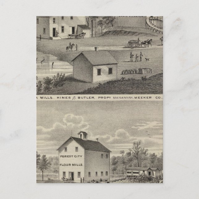 Postal Manannah Mills, Manannah, Minnesota (Anverso)
