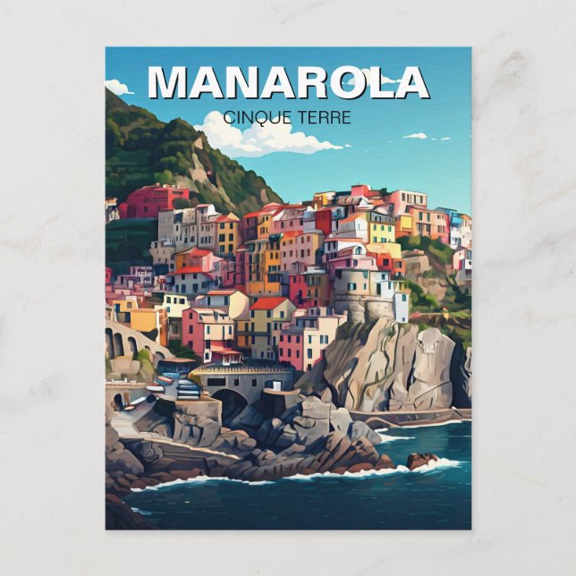 Postal Manarola, Cinqua Terra (Anverso)