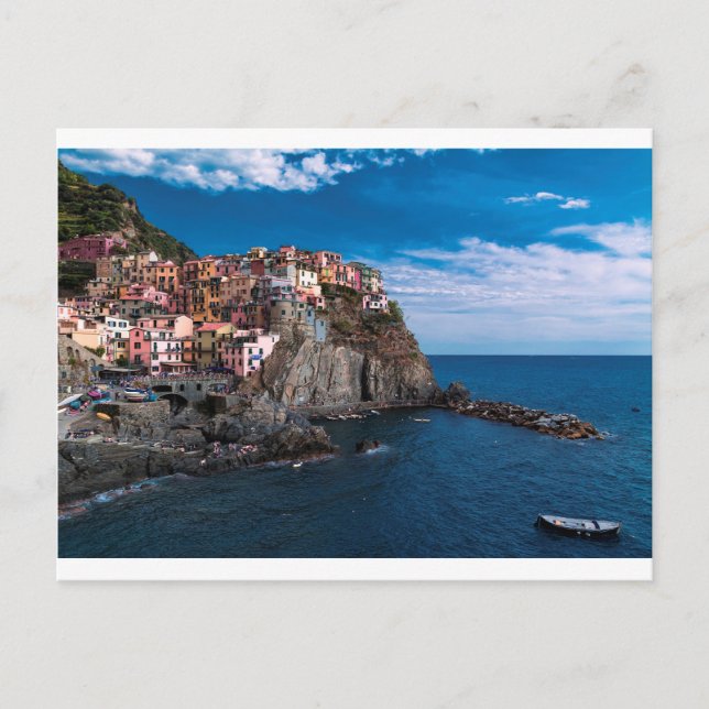 Postal Manarola, cinque terre. Italia (Anverso)