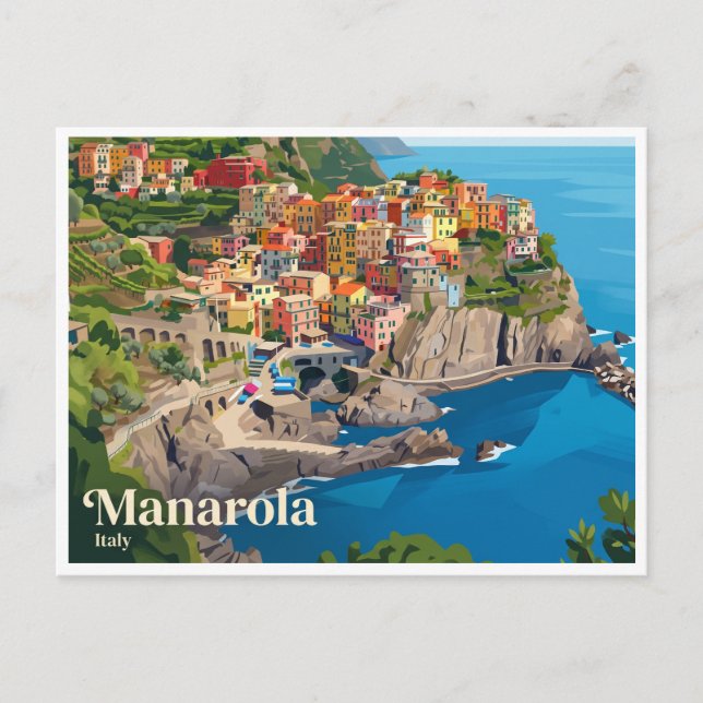 Postal Manarola Italia (Anverso)