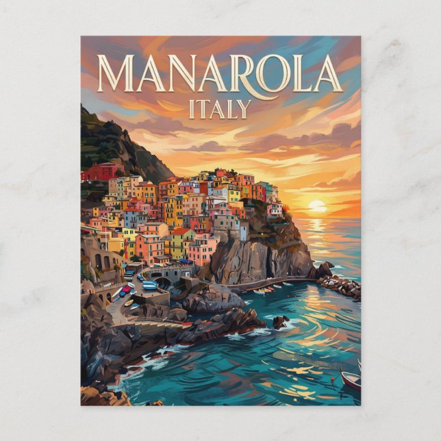 Postal Manarola Italia (Anverso)