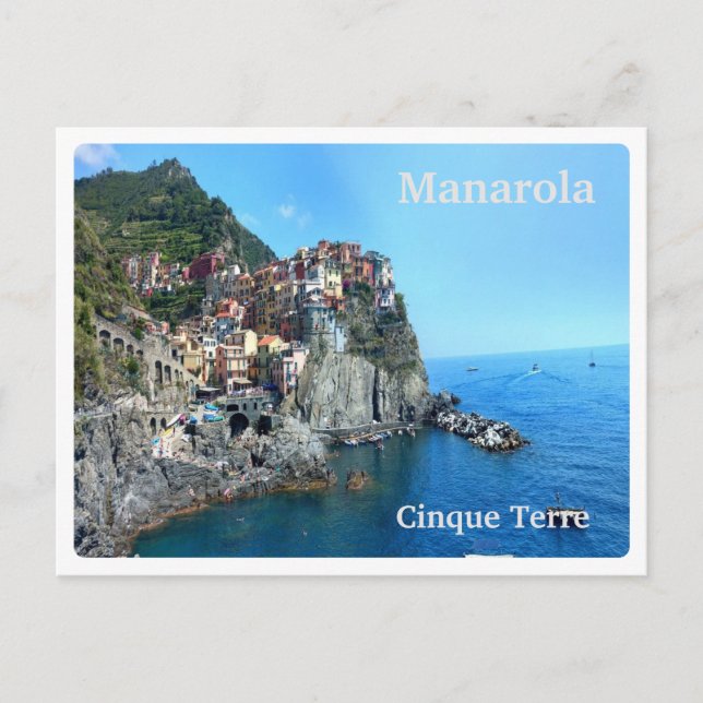 Postal MANAROLA - Italia - Cinque Terre - PANORAMA (Anverso)
