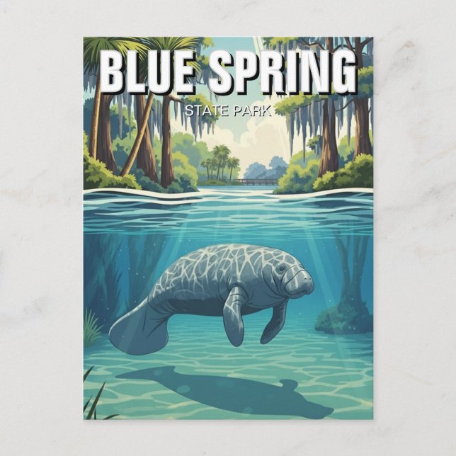 Postal Manatee in Blue Spring State Park (Anverso)
