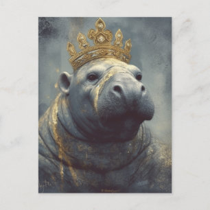 Postal Manatee llevando una corona