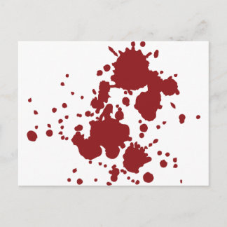 Postal manchas de sangre de horror