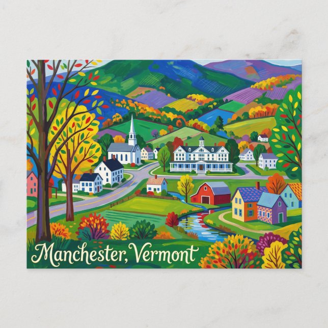 Postal Manchester, Vermont (Anverso)