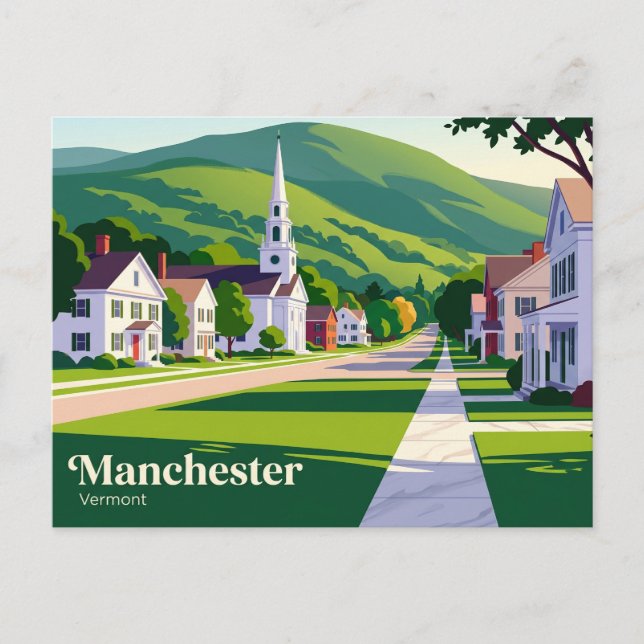 Postal Manchester, Vermont Vermont (Anverso)