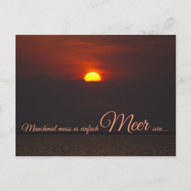 Postal Manchmal muss es einfach Meer sein... (Anverso)