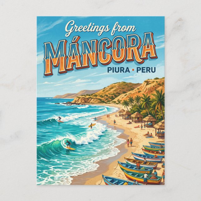 Postal Máncora Perú (Anverso)