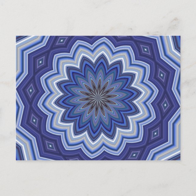 Postal Mandala azul (Anverso)