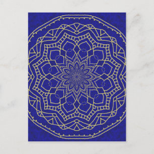 Postal Mandala azul