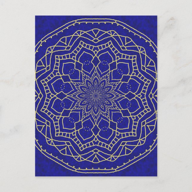 Postal Mandala azul (Anverso)