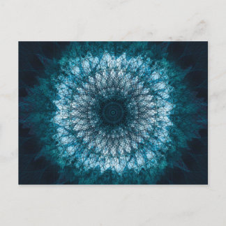 Postal Mandala azul añil
