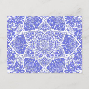 Postal Mandala azul y blanca - Loergann en azul