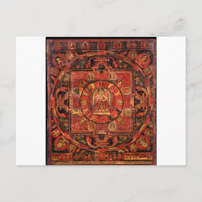 Postal Mandala budista de compasión (Anverso)