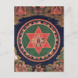 Postal Mandalá budista tibetano de Vajravarahi Vajrayogin
