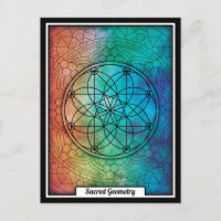 Mandala coloreada de geometría sagrada personaliza