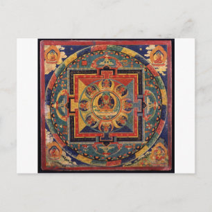 Postal Mandala de Amitayus. Escuela tibetana del siglo XI