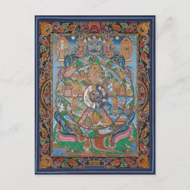 Postal Mandala de la rueda de la vida (Anverso)