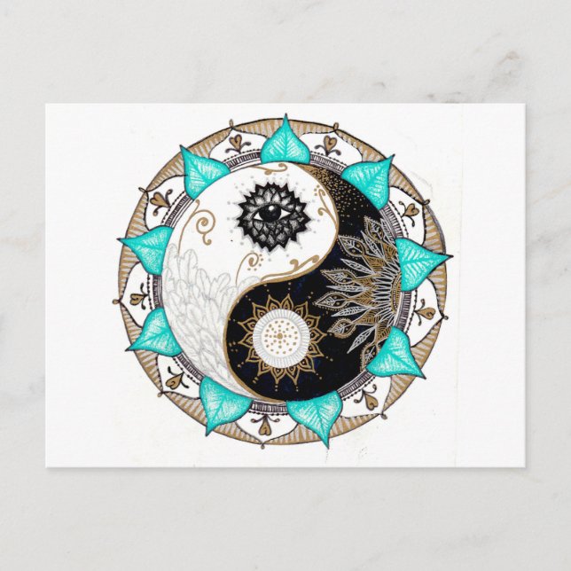 Postal Mandala de Yin Yang (Anverso)