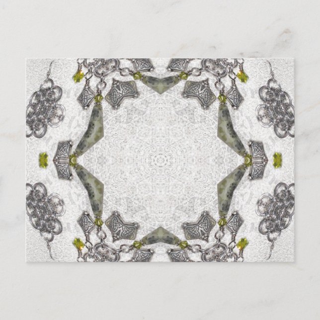 Postal Mandala del caleidoscopio de Chainlink del Celtic (Anverso)