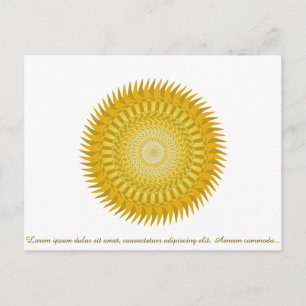 Postal Mandala del Sol en Amarillo
