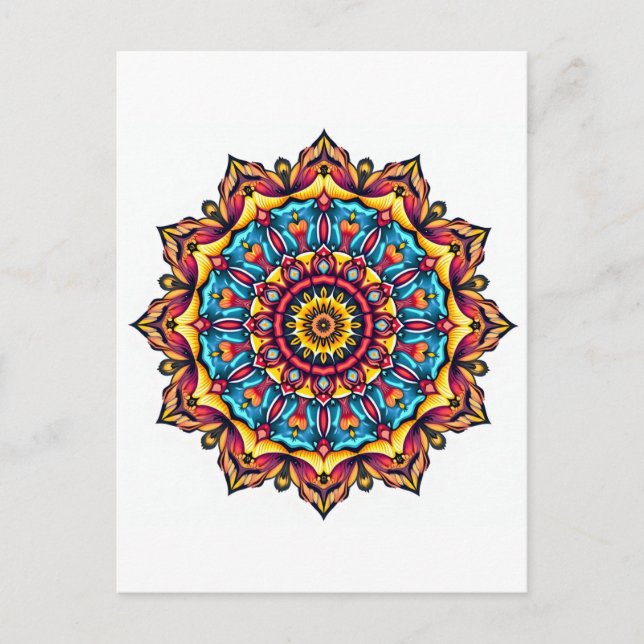 Postal Mandala en blanco (Anverso)
