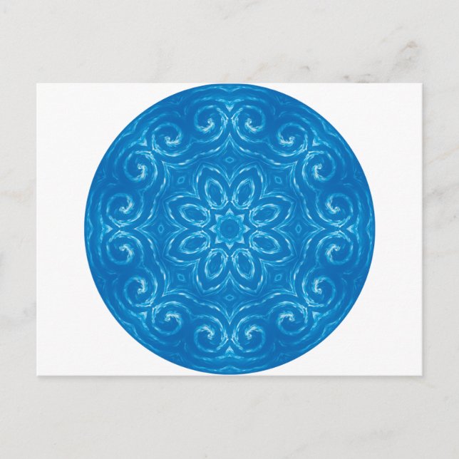 Postal Mandala energética - Azul (Anverso)