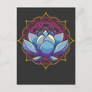Postal Mandala espiritual Lotus Art
